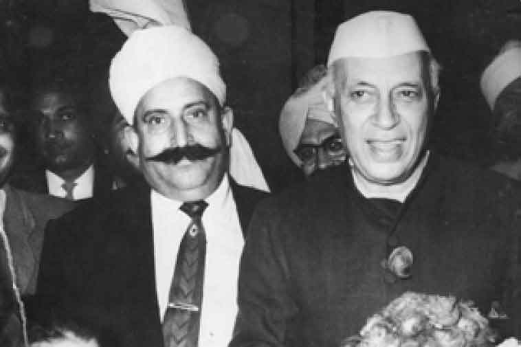 Hakim Ji with Ex. Prime Minister Pandit Jawaharlal Nehru